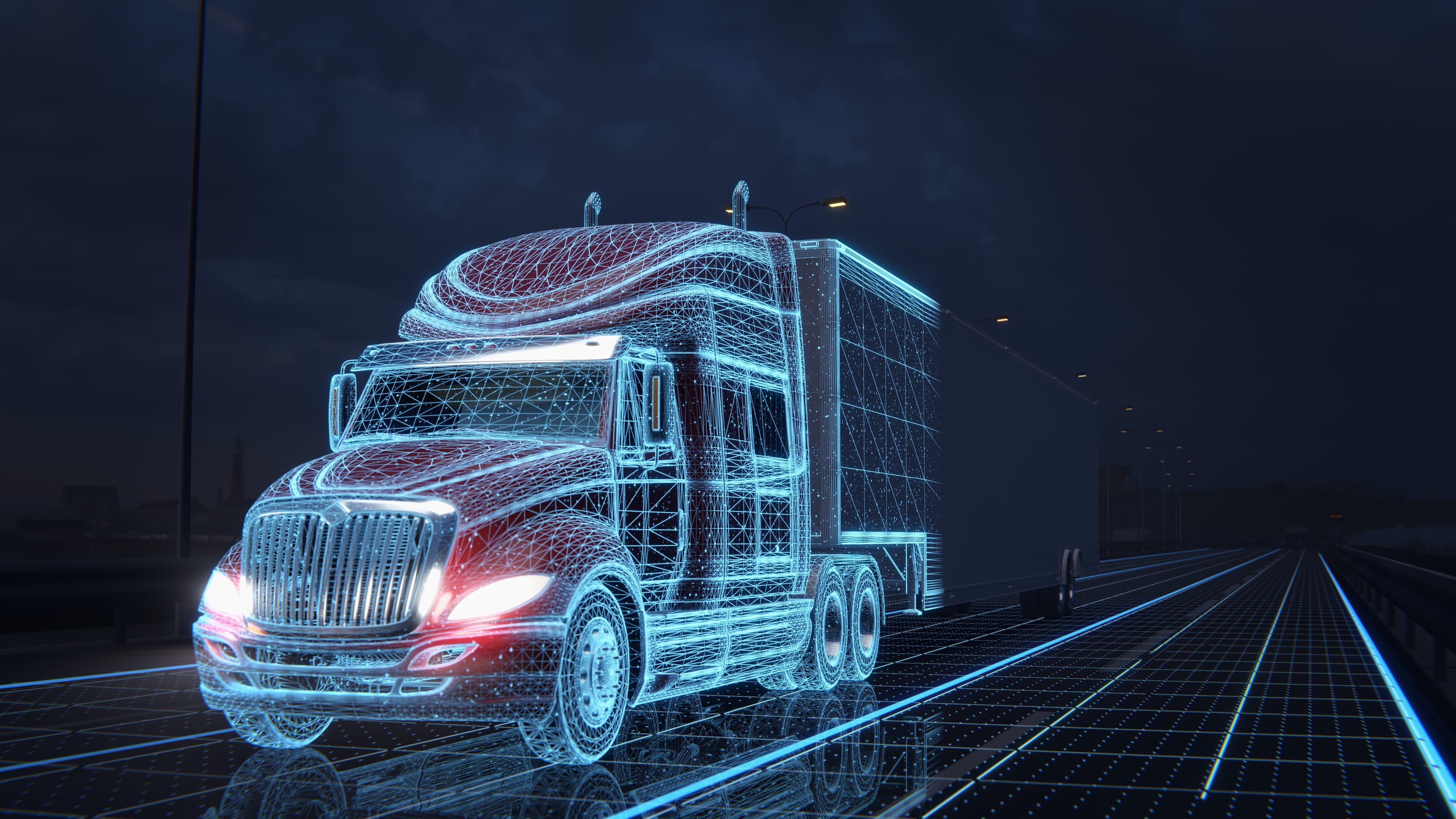 Digital truck wireframe